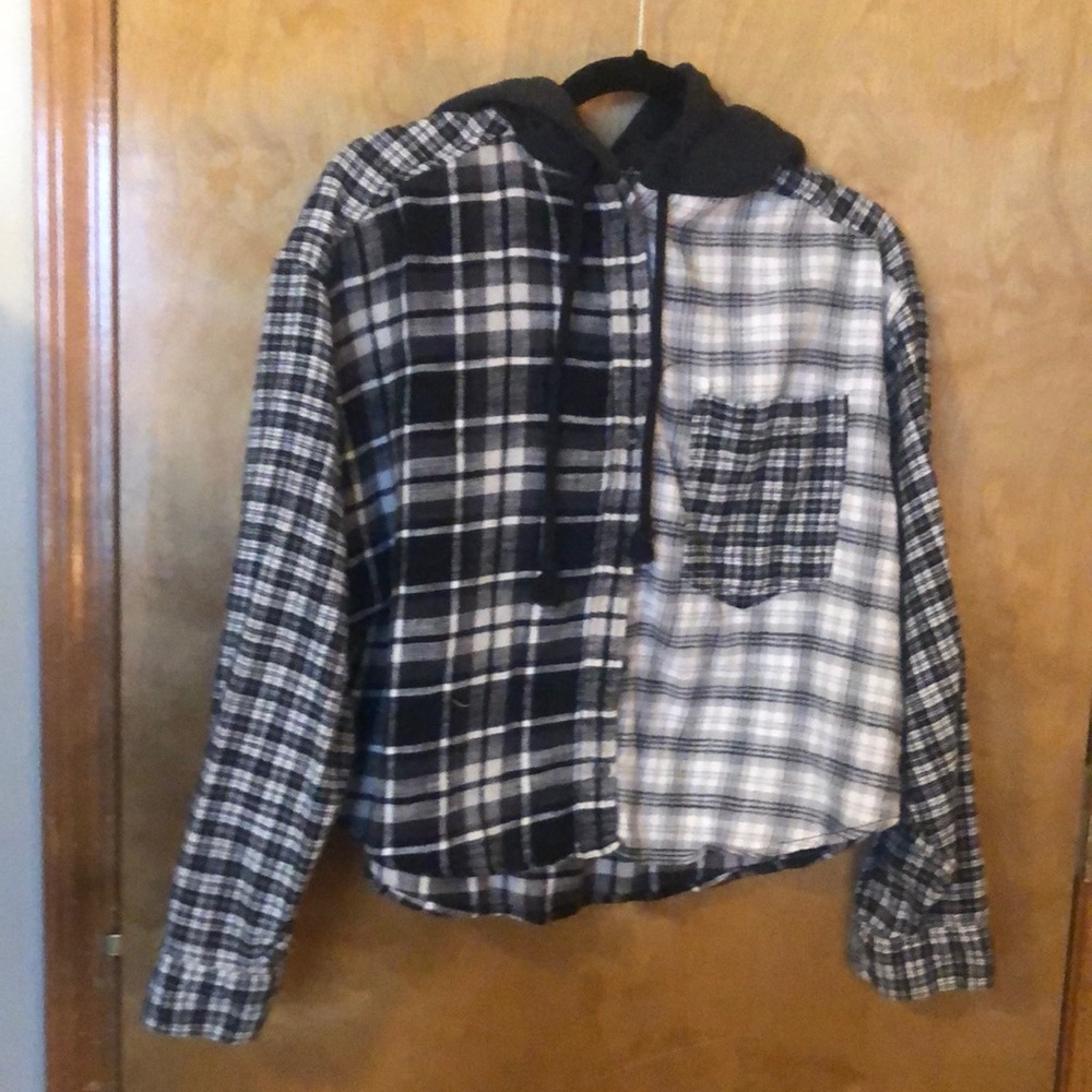 American Eagle hooded flannel